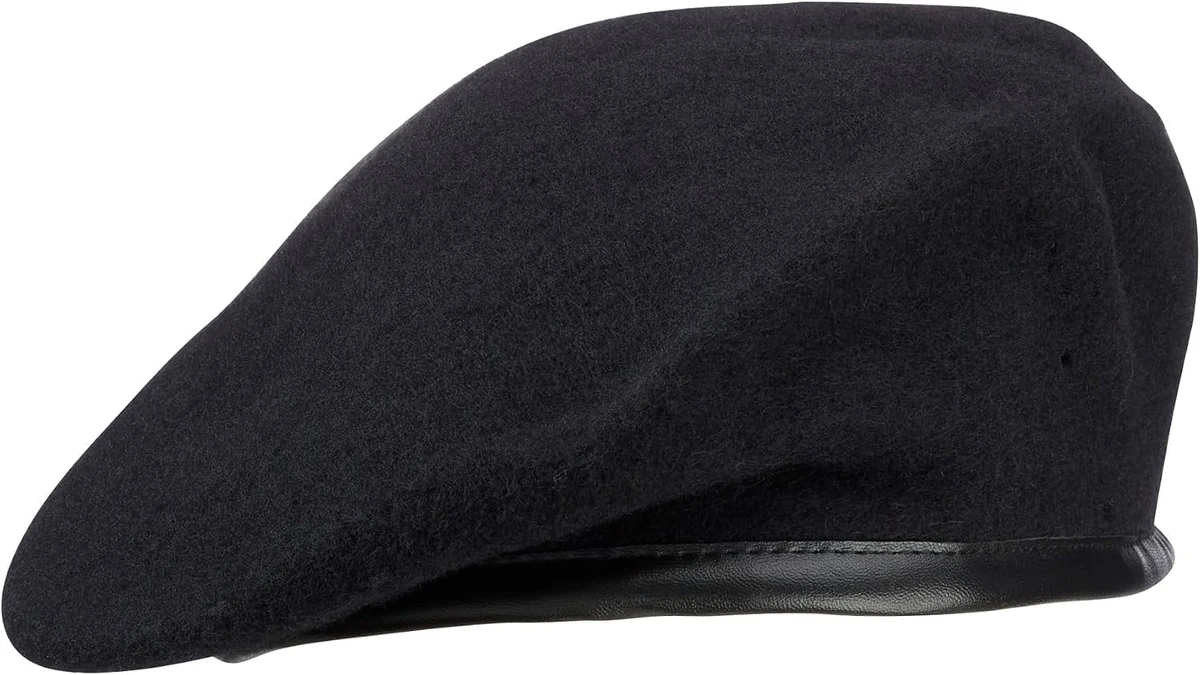 BERET NOIR 100% PURE LAINE ,61,Black