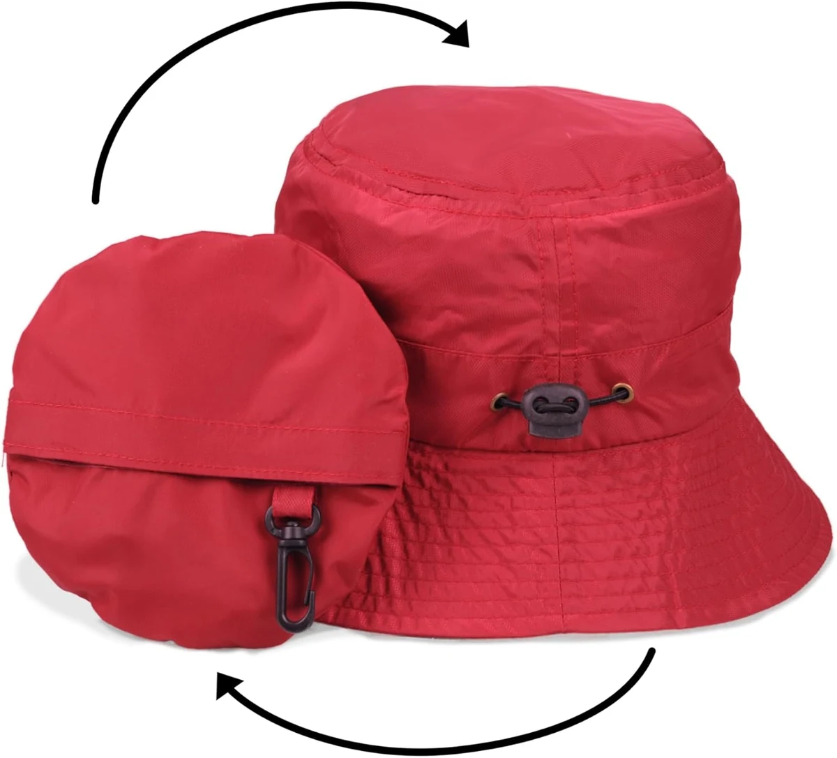 TOUTACOO, Bob de Pluie, Chapeau de Pluie, Bonnet Toutes Saisons, Chapeau d'été, Repliable dans sa Poche intégrée, Toucher Coton -