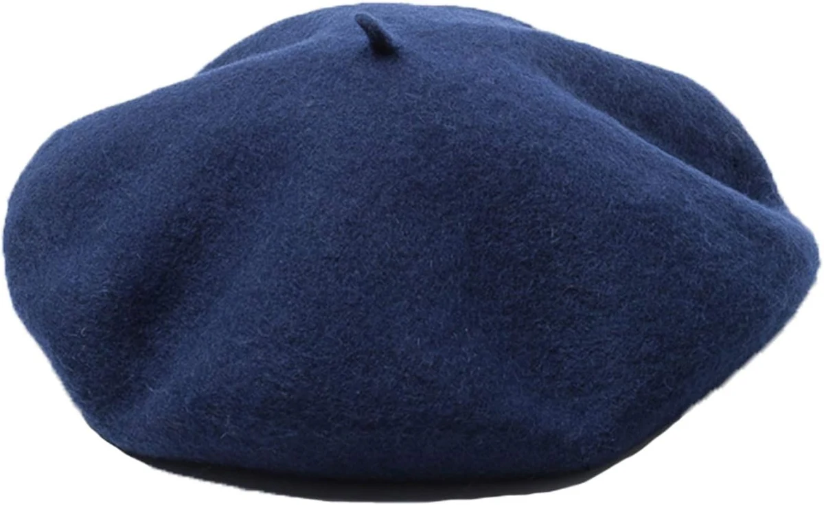 Homme Couleur Unie Laine Artiste Français Bérets Bonnets