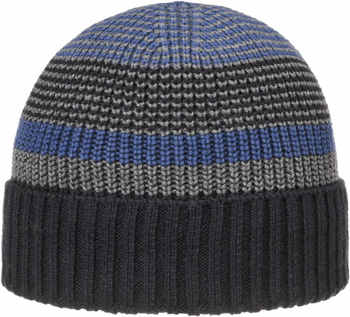 Lipodo Carlos Bonnet a Revers Beanie Chine Multicolore Double en Polaire Homme Automne Hiver