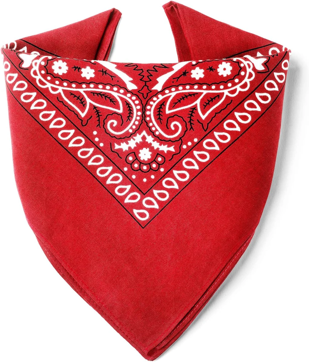 Bandana 100% Coton Qualité Premium - Epaisseur Supérieure - 20 Couleurs Exclusives - Motif Paisley