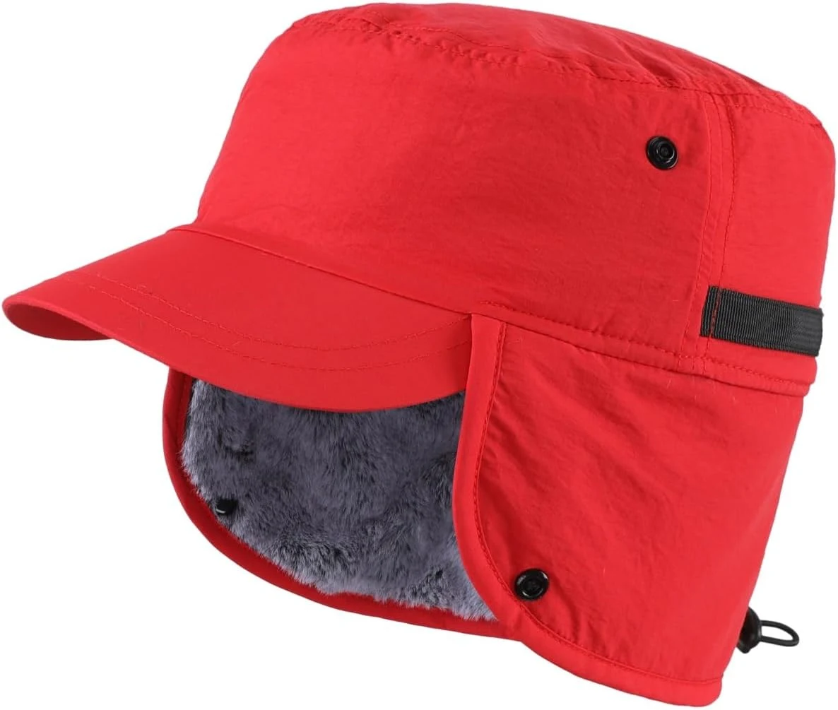 Casquette de baseball d'hiver pour homme avec visière, chapeau de trappeur et de chasse