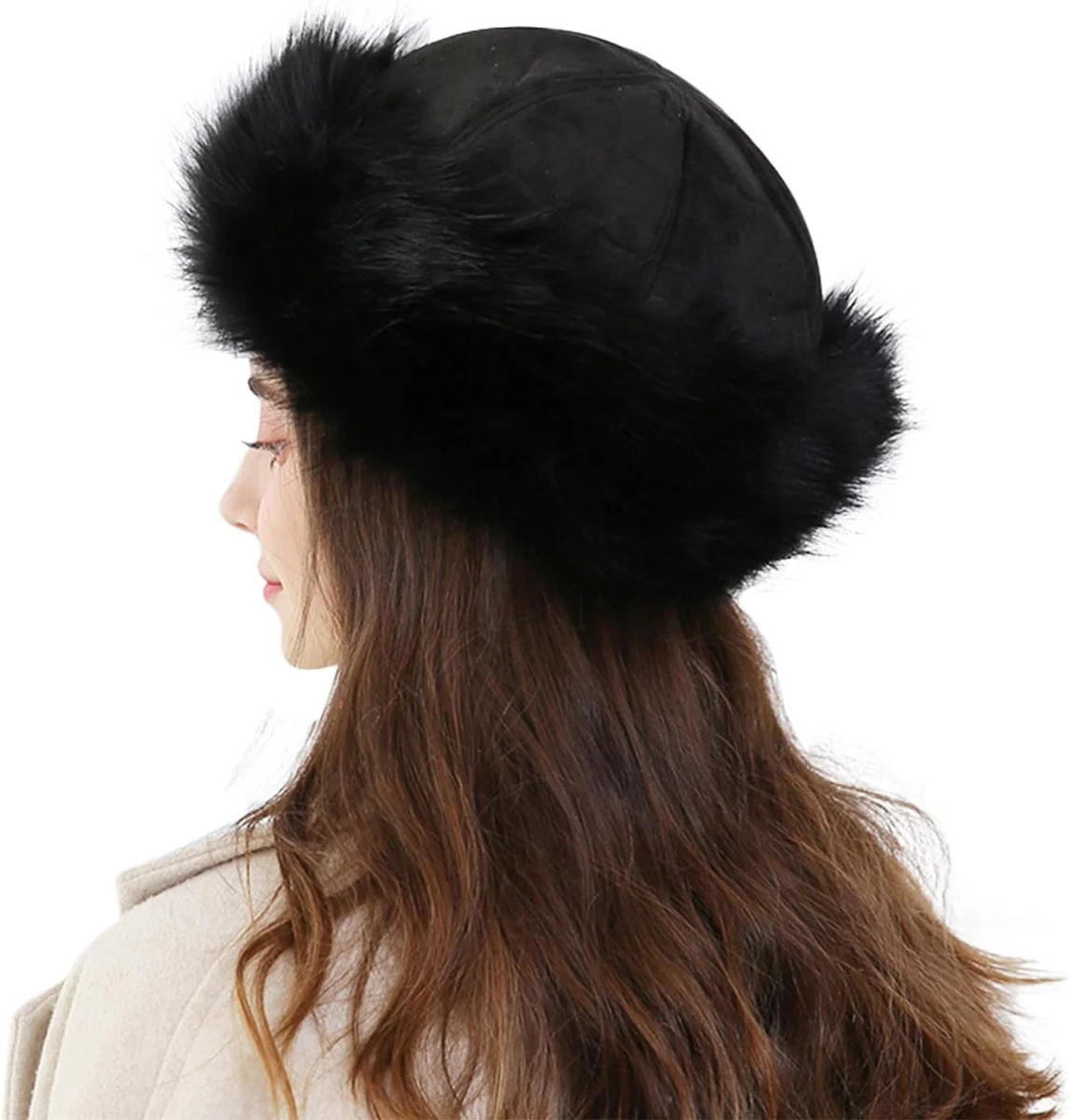 RUIXIA Chapka Femme en Fausse Fourrure Chapka Russe Hiver Thermiques pour Femme Homme Chapeau Hiver Super Epais et Chaud pour Ski Snowboard Moto Camping Randonnée Vélo