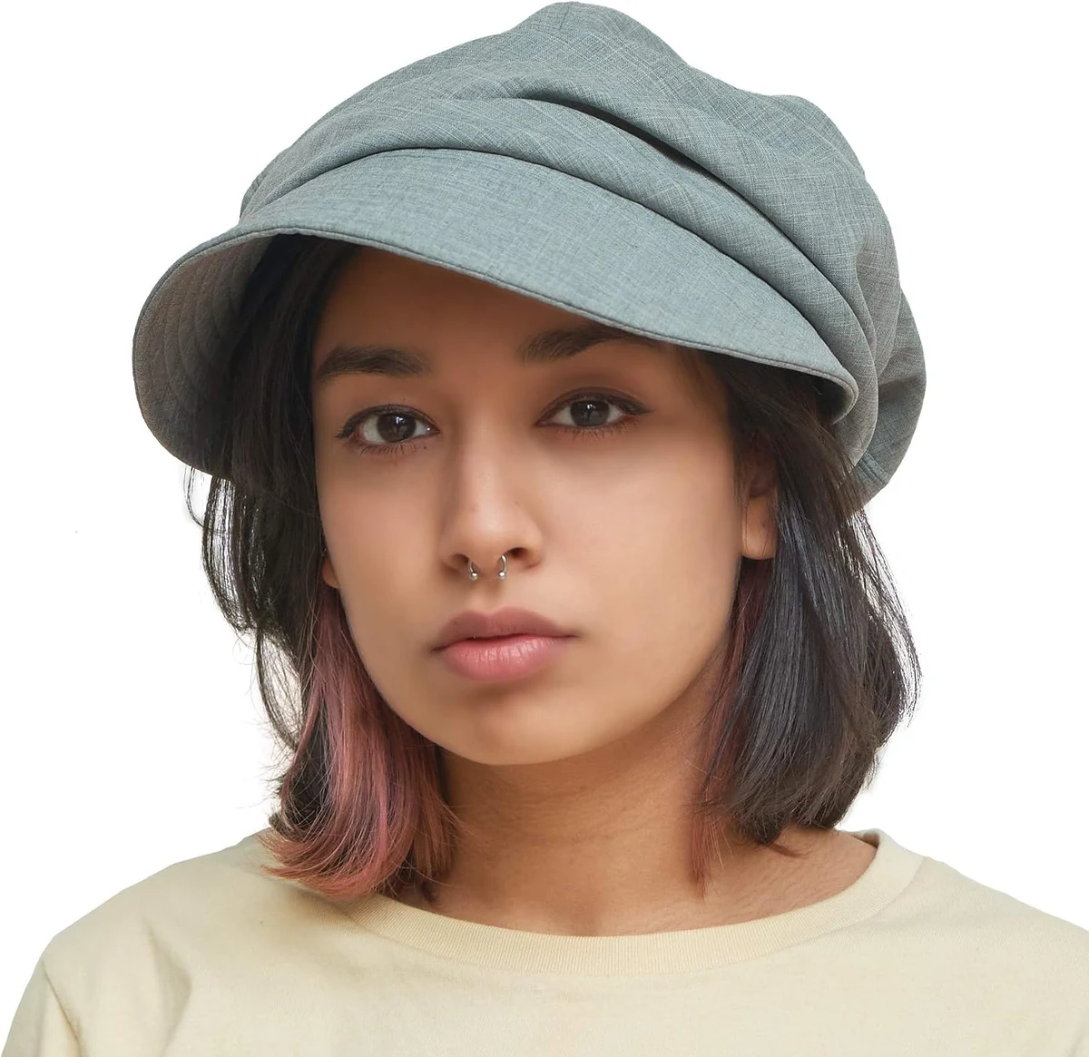 CHARM Casquette Plate Newsboy Large pour Femme | Bonnet D'été Homme Boho, Chapeau de Soleil, Mode Hipster
