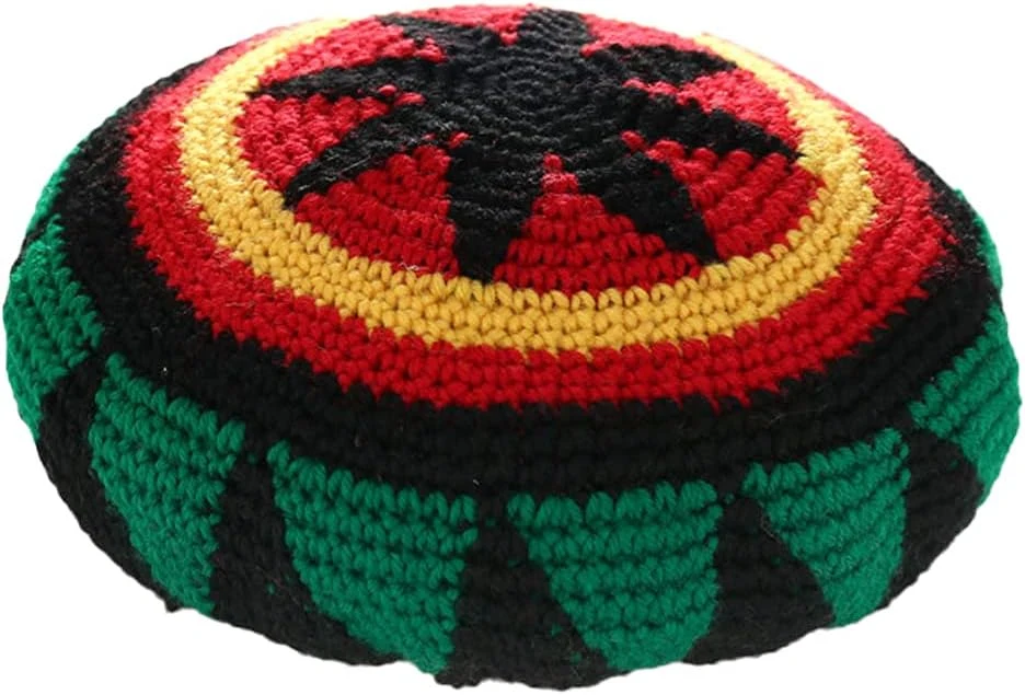 Bonnet Rasta en Laine tricotée Reggae Chapeau Rasta jamaïcain coloré Bonnet au Crochet Ample Beret Rasta Homme