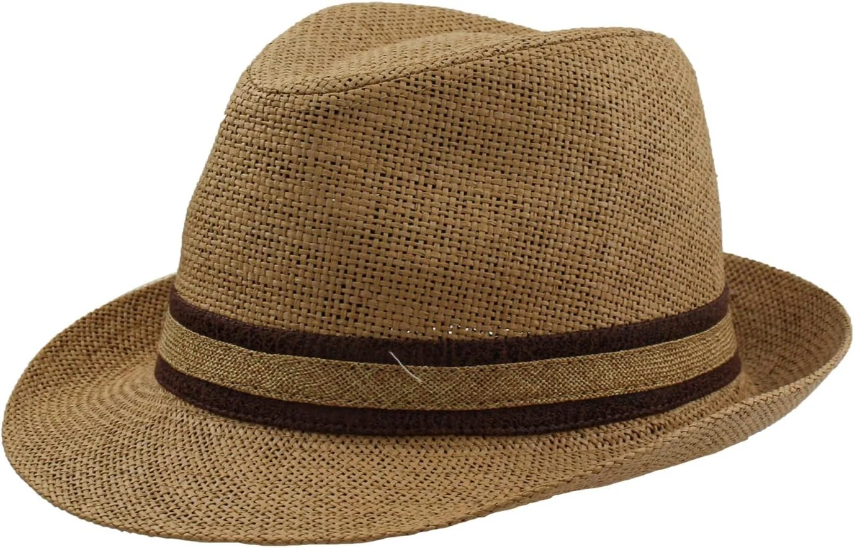 Chapeau de Paille Homme Femme Fedora Borsarino Trilby Panama Casquette Summer Beach Short Brim Fashion Unisex