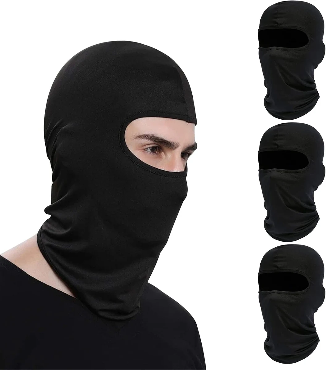 VEGCOO 4 Pièces Cagoules Motos,Cagoule à Séchage Rapide Balaclavas Fins Élastiques Respirants Résistantes à La Poussière et aux UV pour Le Cyclisme et Les Sports de Plein Air