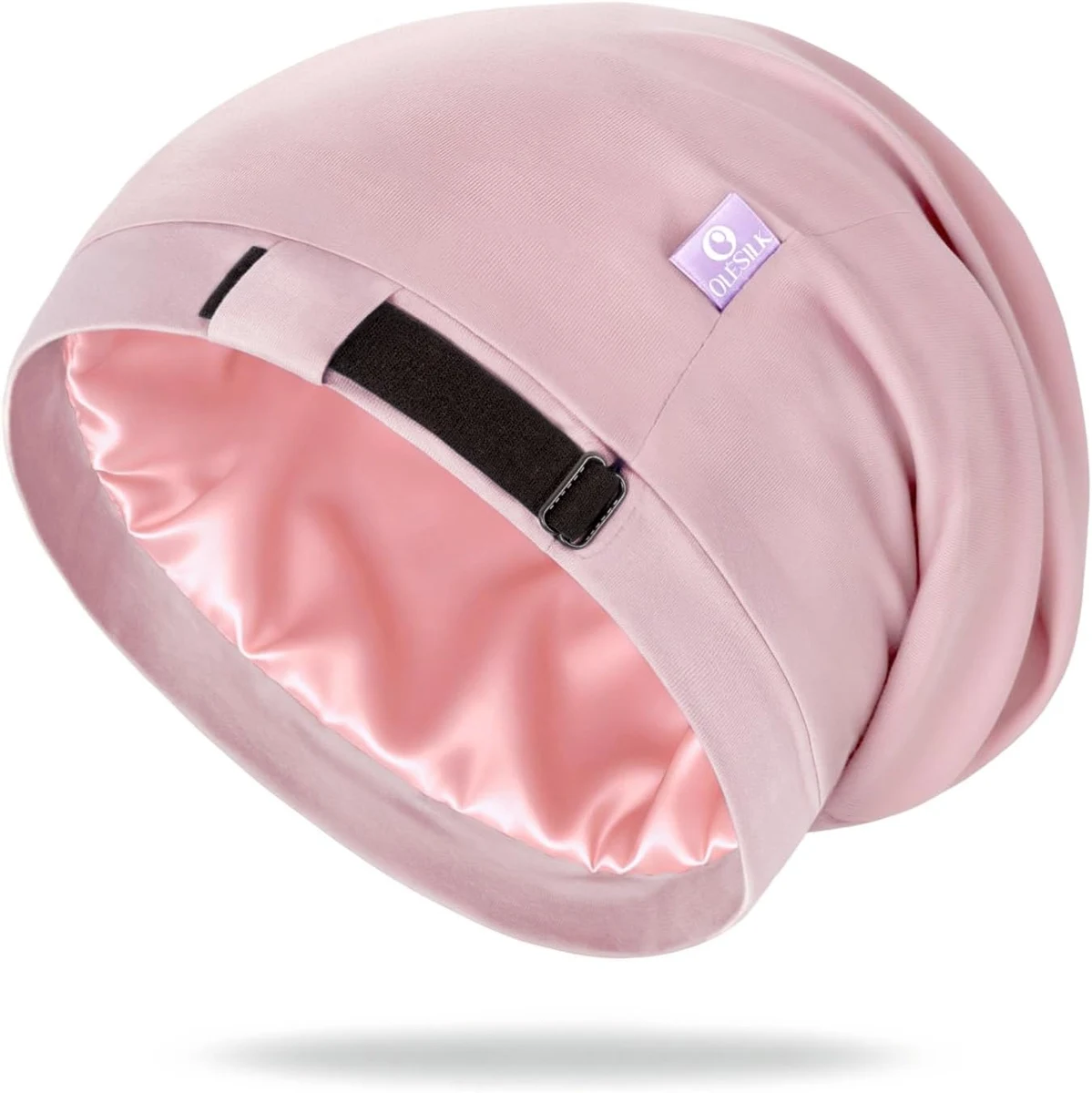OLESILK Bonnet Réversible en Soie et Coton Jersey Léger et Doux - Unisexe Réglable pour Homme et Femme