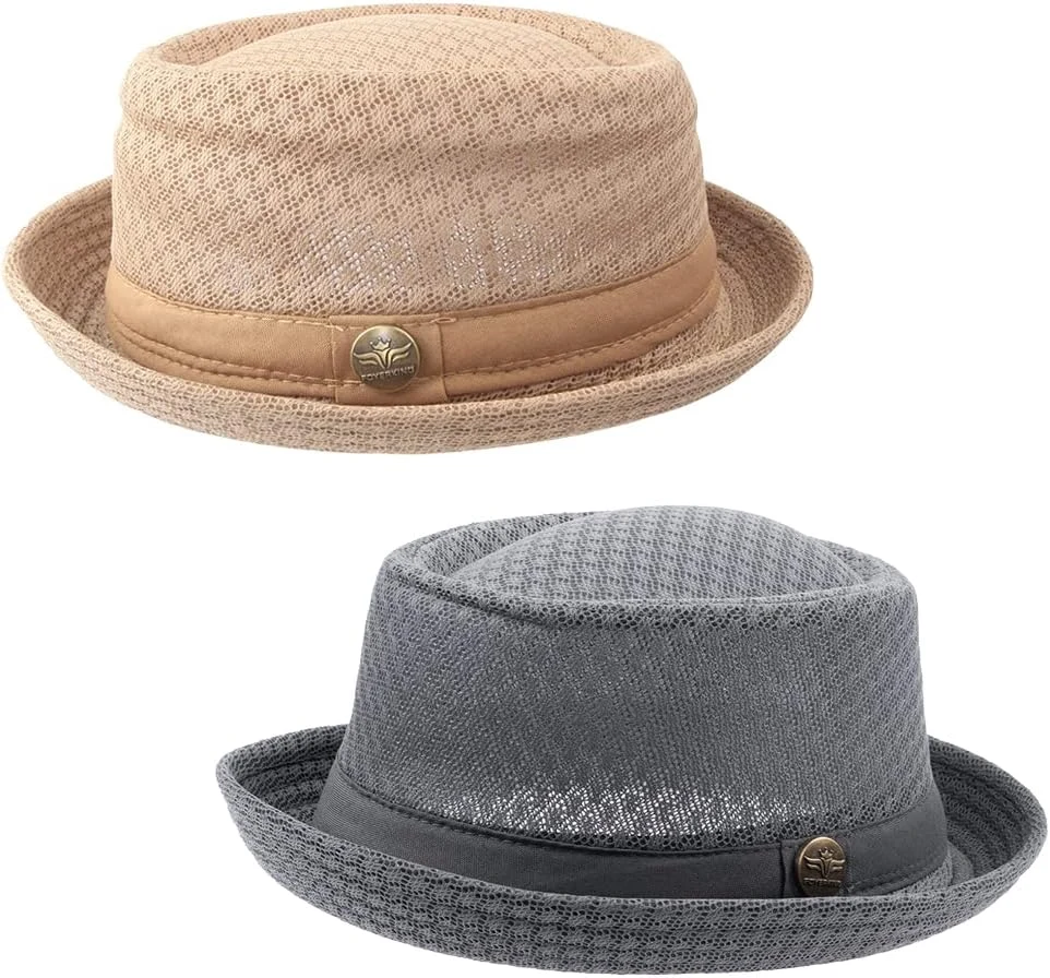 Chapeau Plat en Maille pour Femme - pour l'été des années 1920 - Fedora Dad Bowler