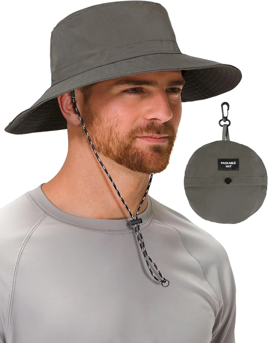 MELLIEX Chapeau Homme Femme Protection UV Chapeau de Soleil Imperméable Respirant Chapeau de Brousset à Large Bord Chapeau de Pêche Boonie Hat