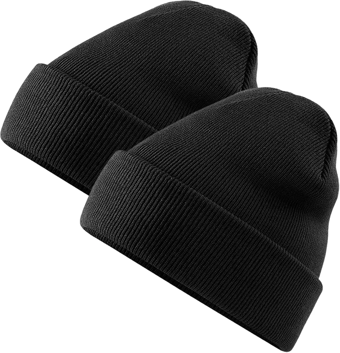 KEYRI 2 Pièces Beanie Bonnet en Tricot, Bonnet Extensible Casquette De Sport, Casquette de Loisir Un Chapeau Classique Unisexe, Taille Unique Disponible en Toutes Saisons Femme Homme