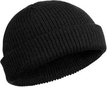 Beanie, Beanie Homme,Hat Casquette de Baseball Bonnet de Trawler Watch Cap Chapeau de Crâne à Revers Bonnet de Pêcheur Unisex