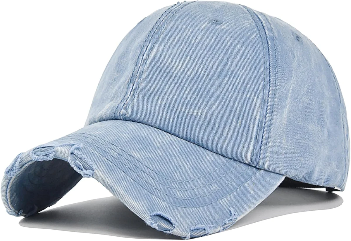 XYIYI Casquette Baseball Vintage Lavé en Détresse Hommes Femmes Réglable Trucker Cap Golf Papa Chapeaux