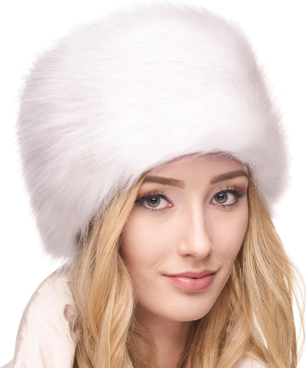 Futrzane Classic Chapeau Cosaque - Chapka Femme en Fausse Fourrure - Toque Russe
