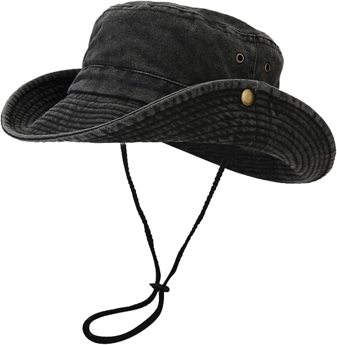 Bob Homme Femme à Large Outdoor Bord Chapeau Randonnée Homme Bob de Pêcheur Chapeau Anti UV Femme Bobs Chapeaus Soleil Bobs Ete à Sangle de Menton Réglable Chapeaus Militaire de Camping Pêche Safari