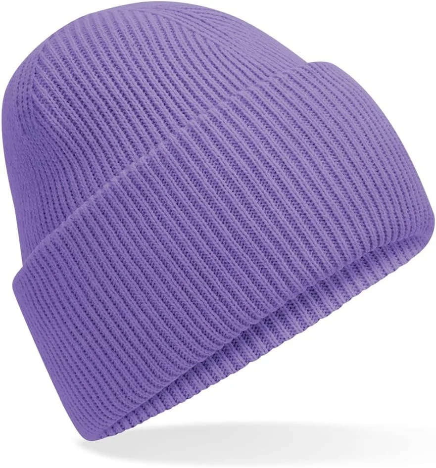 Hatstar Bonnet chaud pour femme | Bonnet d'hiver en grosse maille | Bonnet en laine | Unisexe pour homme et femme | Doux et épais, violet, taille unique