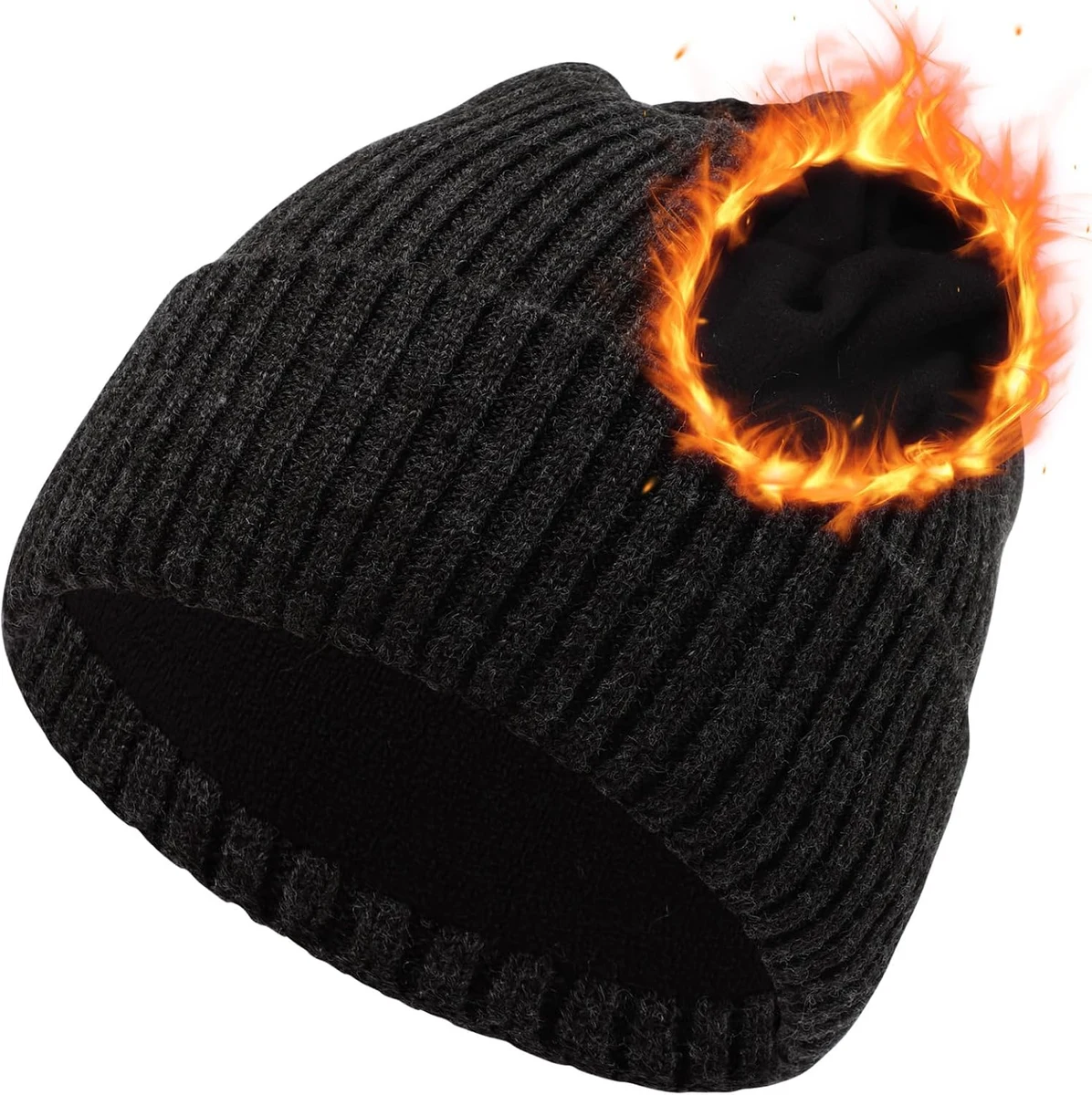Bonnet surdimensionné L/XL/XXL pour grandes têtes, unisexe, en laine mérinos, bonnet d'hiver pour homme et femme
