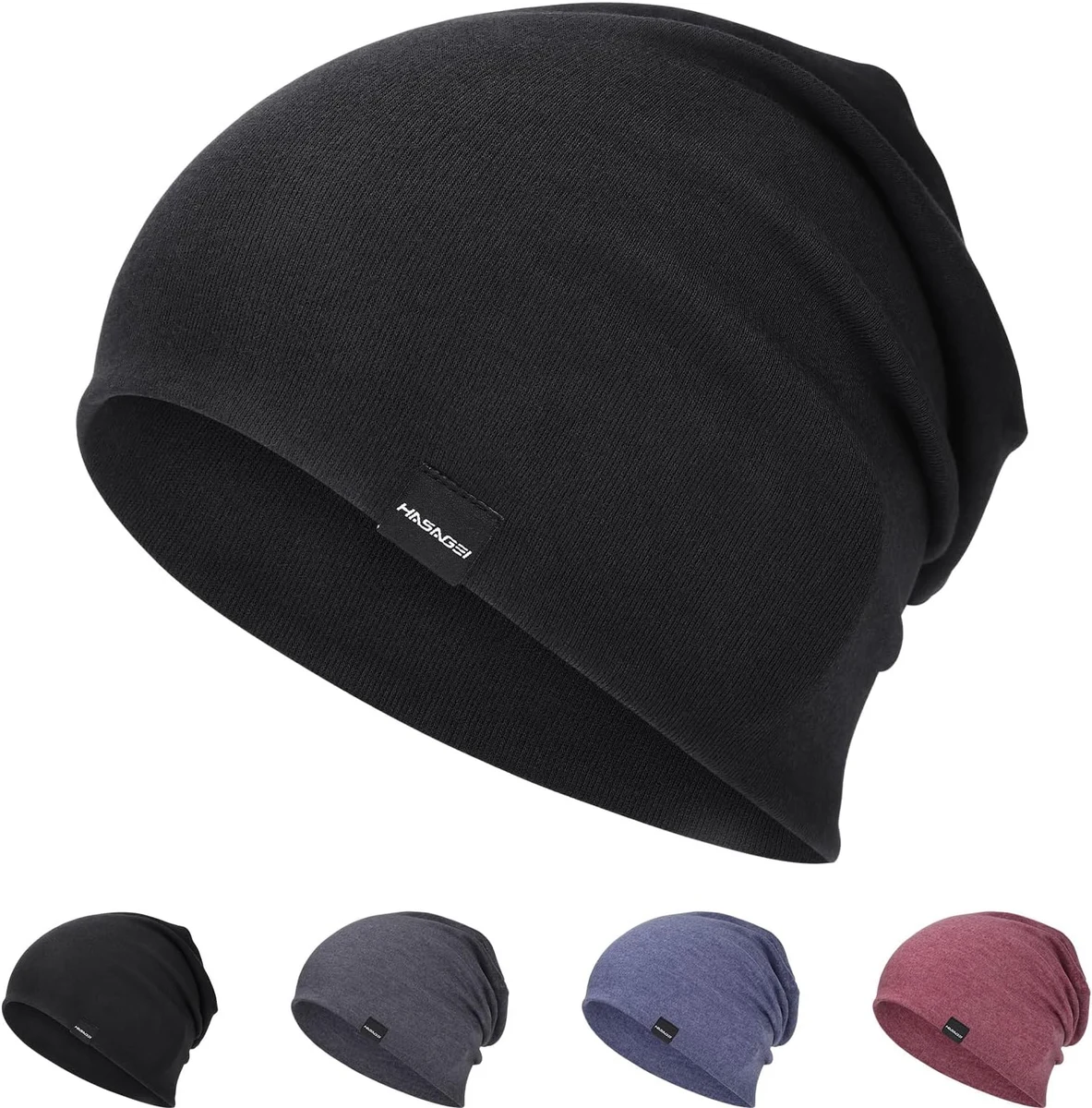 Bonnet léger pour homme et femme - Doux et fin - Respirant - Élastique - Pour printemps, automne et hiver