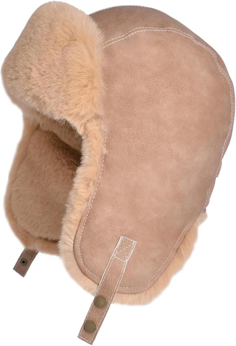 TAGVO Chapeau Trappeur d'hiver avec Protège-Oreilles, Chapka Épaisse pour Hommes et Femmes, Ushanka Russe, Bonnet Doublé en Polaire, Chaud et Coupe-Vent pour Temps Froid