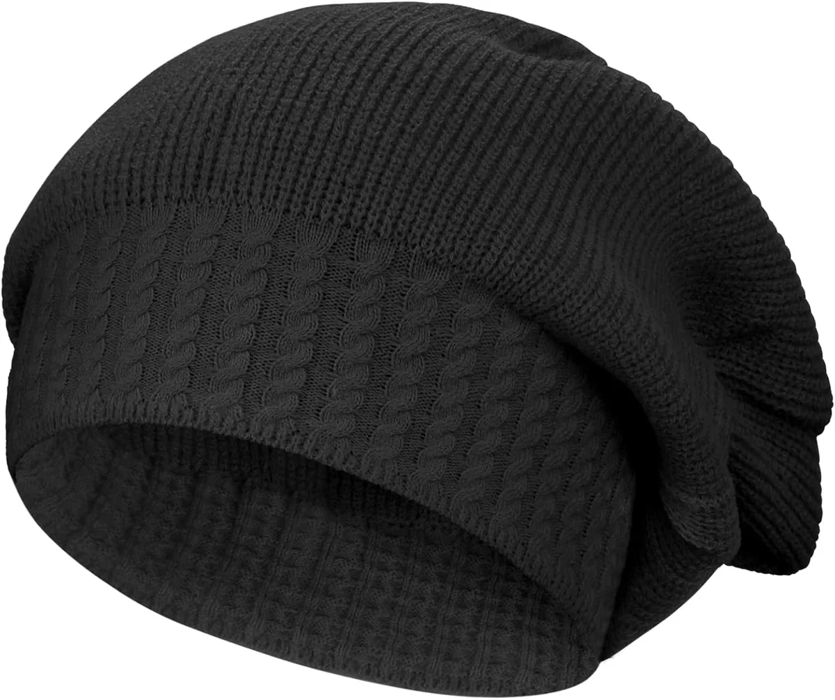 Kiiwah Bonnet d'hiver Chaud pour Femme, Respirant et Élastique Bonnet en Tricot Torsadé, Bonnet Thermique Automne-Hiver
