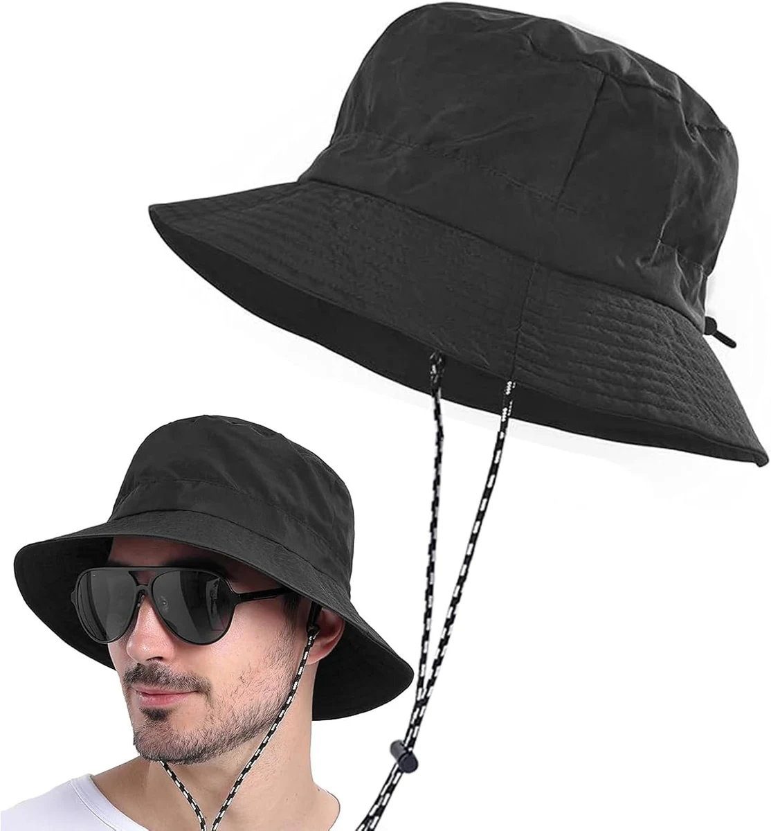 Chapeau Anti UV,Chapeau de Pluie,Séchage Rapide Soleil Ajustable Aspect Nylon 54-60CM Anti Femme Homme Randonnée Outdoor Summer Chapeau Randonnée
