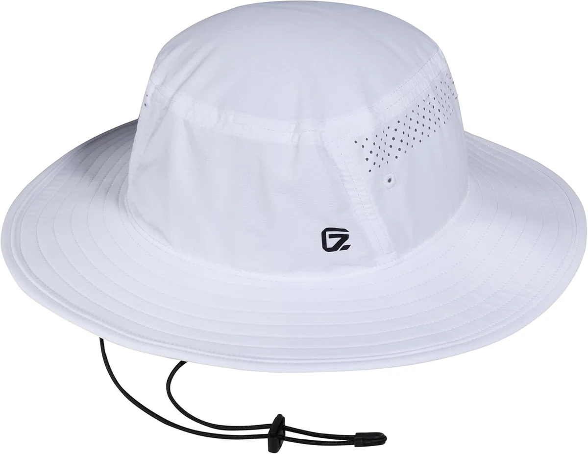 GADIEMKENSD Chapeau Bob UPF 50+ avec Sangle Coupe-Vent, Chapeau de Soleil Respirant et à Séchage Rapide pour Hommes et Femmes pour la Plage, Le Jardin et Activités Extérieures