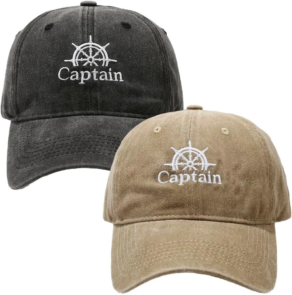 Chapeau de capitaine brodé ancre capitaine skipper casquettes de baseball réglable nautique yacht marine marine marin camionneur