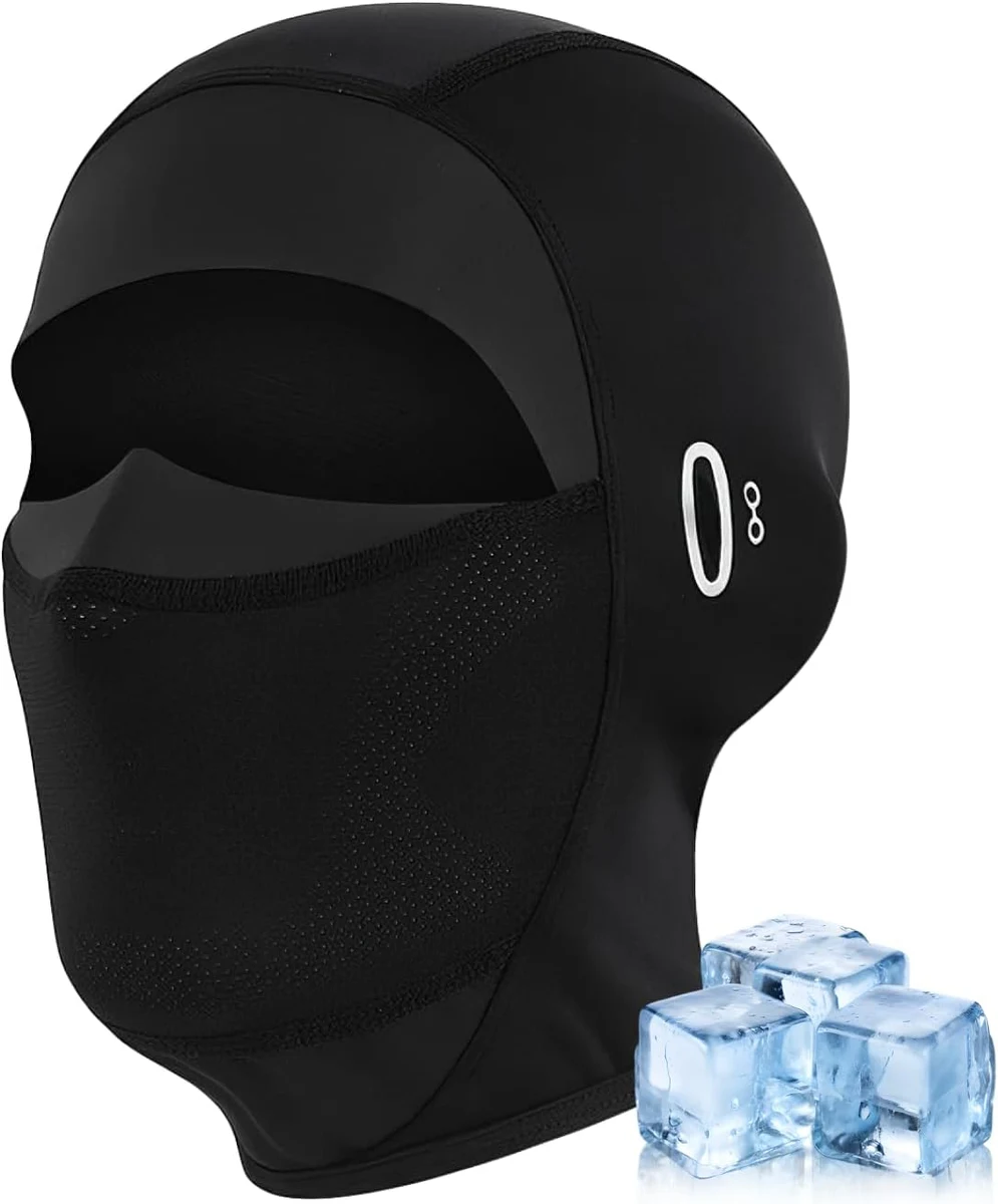 Cagoule Moto Respirante Été pour Hommes et Femmes, Cagoule Moto Antiglisse avec Protection UV et Tissu Rafraîchissant, Taille Unique pour Cyclisme, Randonnée, Plein Air et Conduite Prolongée
