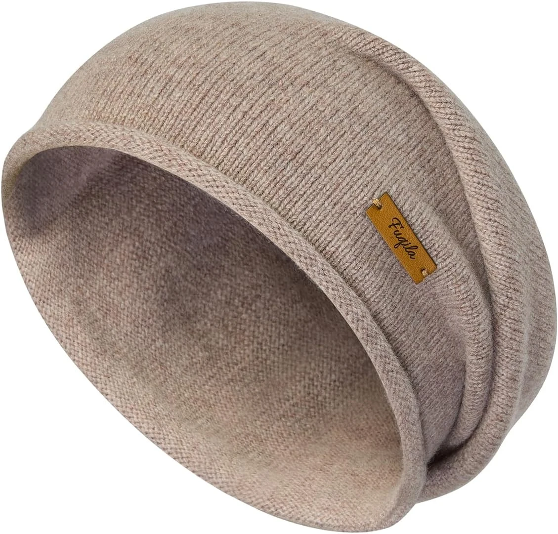 Bonnet souple 100 % laine mérinos pour femme, bonnet d'hiver chaud, doux, respirant et confortable, tricoté extensible