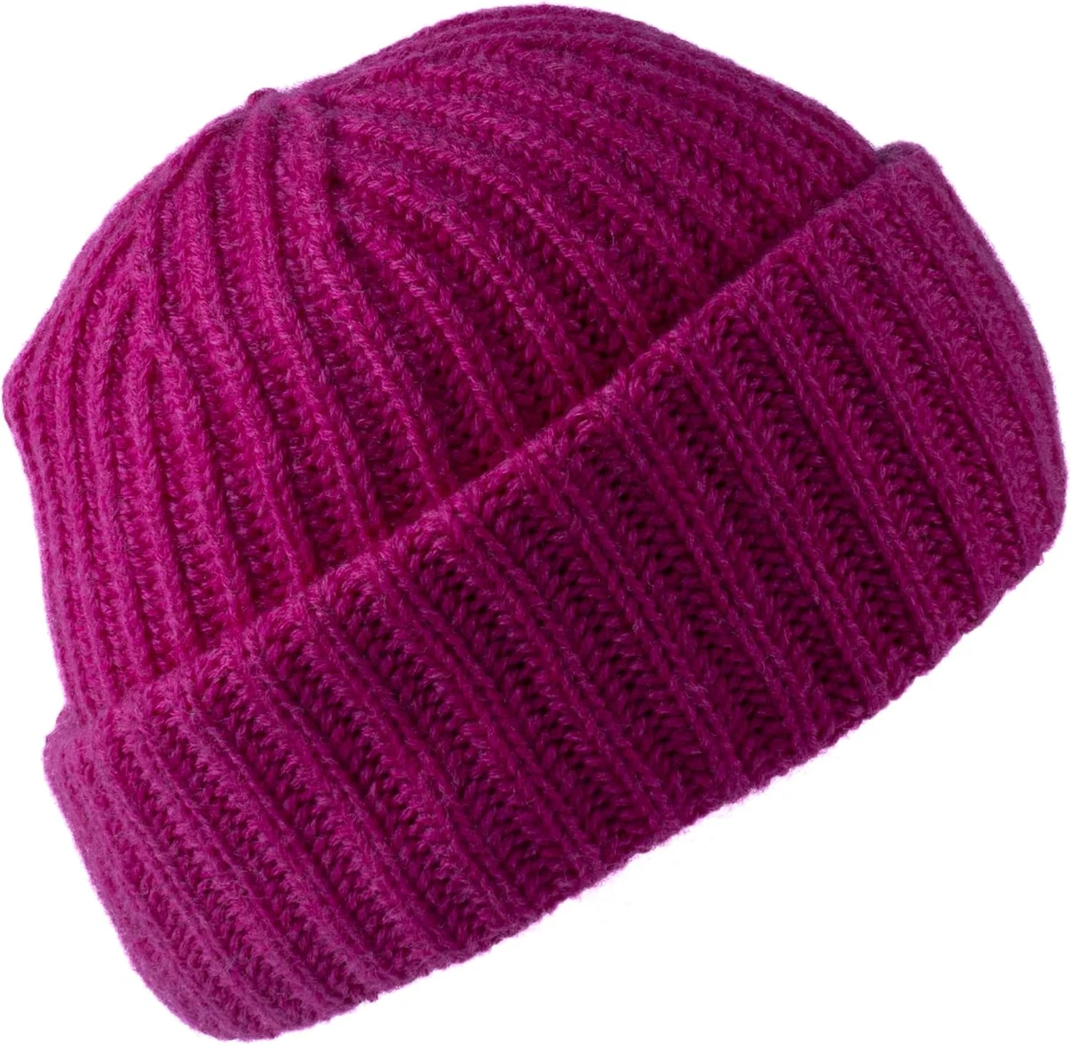 Bonnet côtelé 100 % laine mérinos extra fine, fabriqué en Italie, bonnet d'hiver unisexe, taille unique