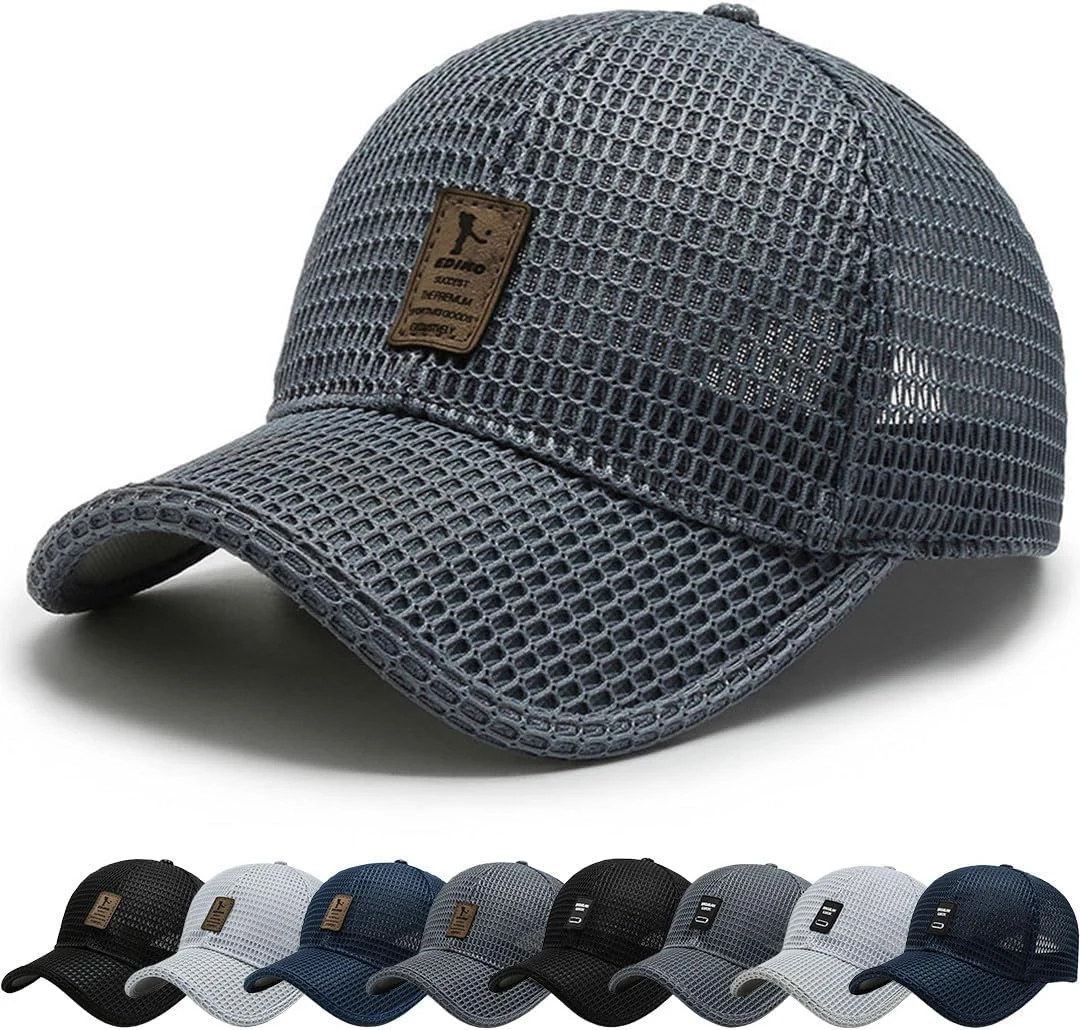 Casquette Baseball Homme Été Légère Maille,Casquette de Baseball Femme Anti-Soleil Respirant Hip-hop Cap Broderie Maille Golf Voyages Sport Chapeau